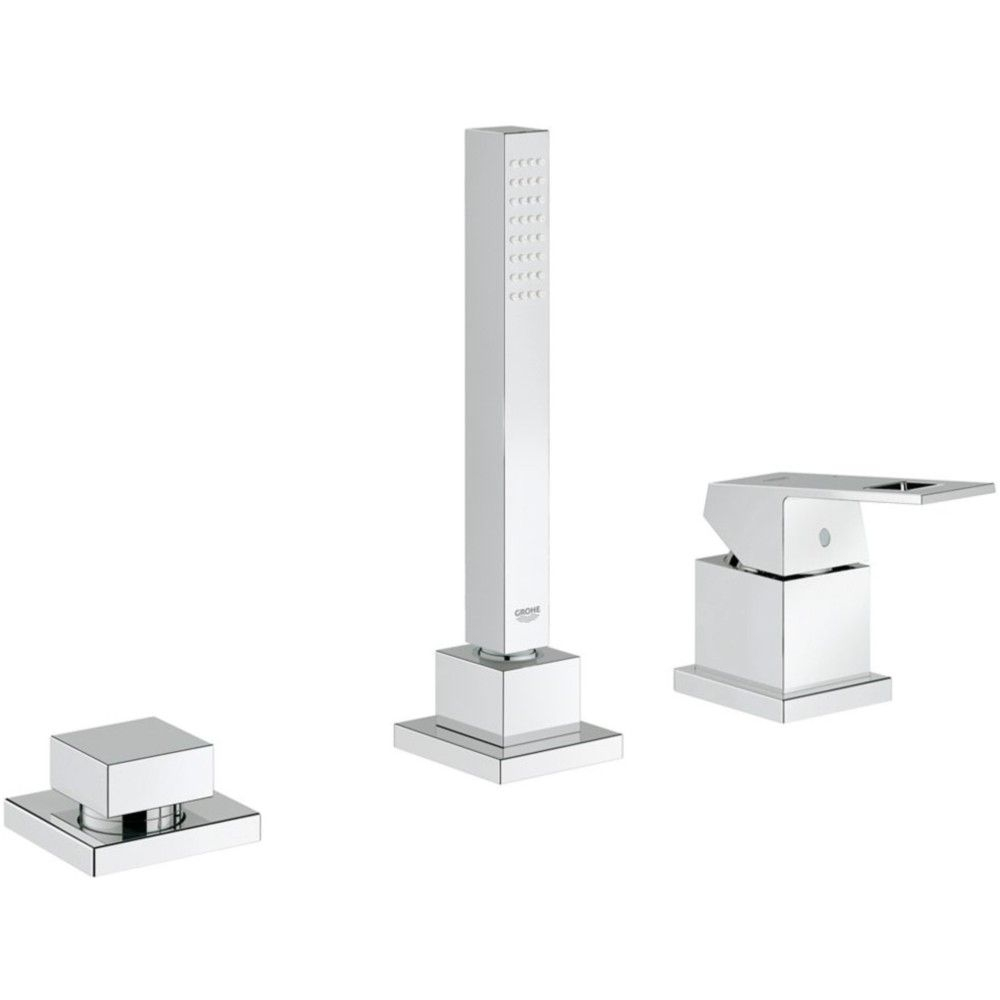 Grohe Eurocube Baterie cada dus cu 3 gauri, montaj pe cada [1]