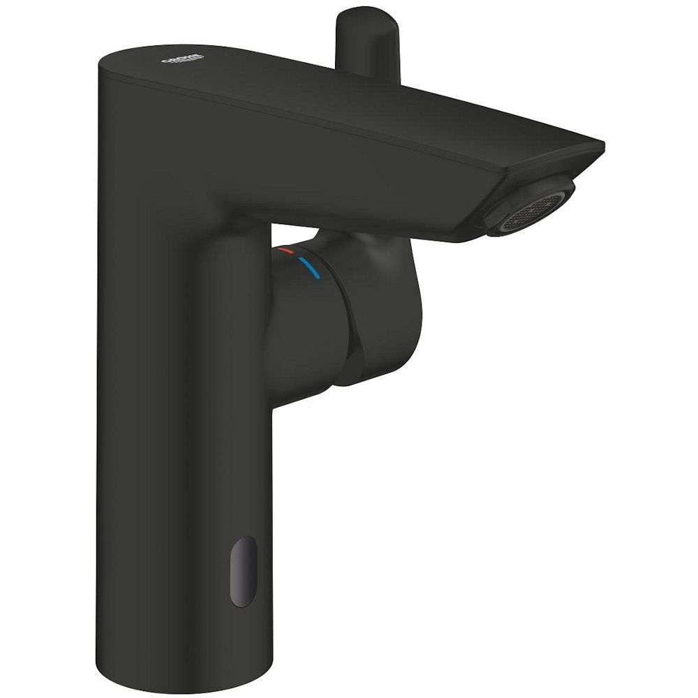 Grohe Eurosmart Baterie lavoar monocomanda cu infrarosu, baterie 6V fara mixare apa, senzor bidirectional, negru mat [1]