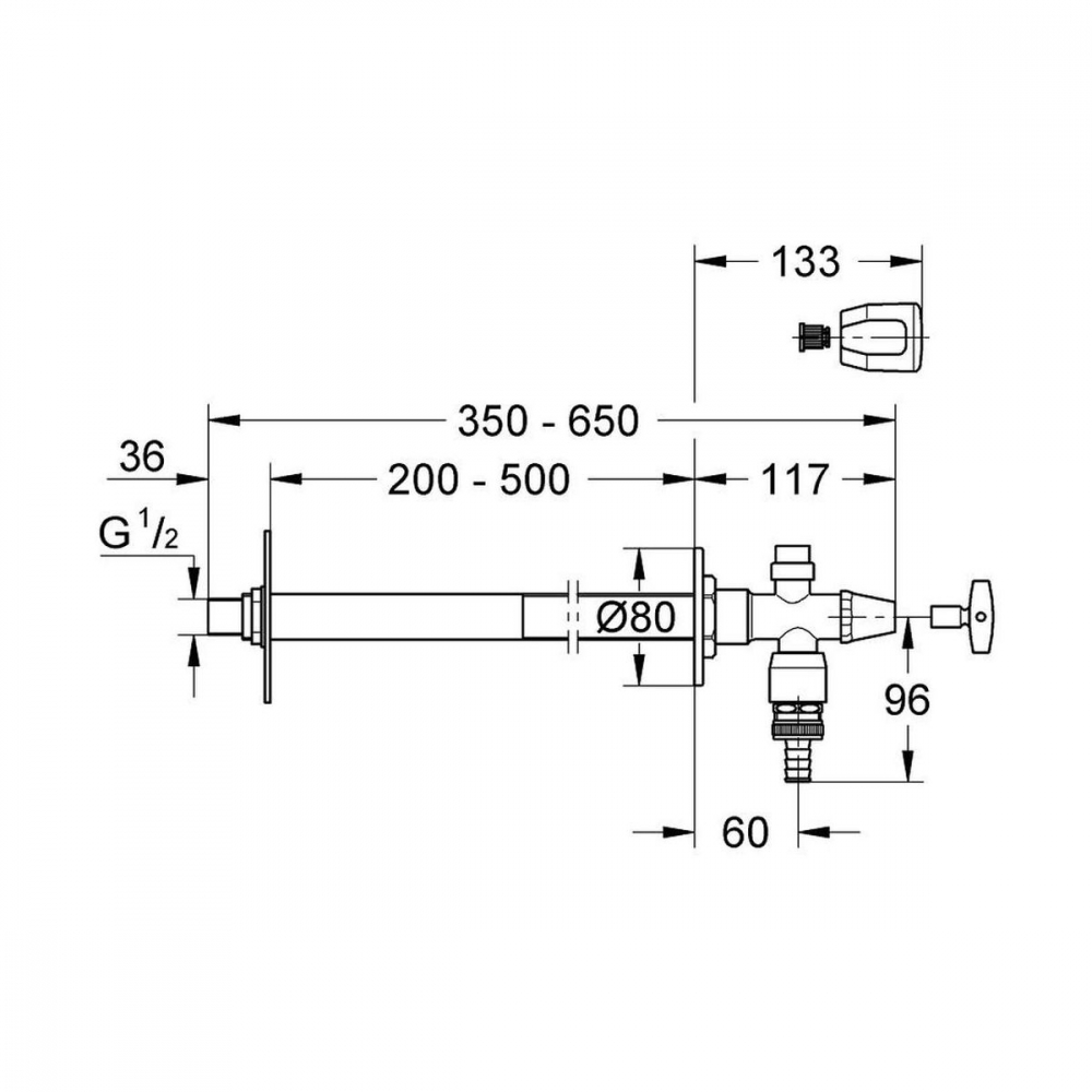 Grohe Eurotec supapă de perete StarLight Chrome 41206000 [2]