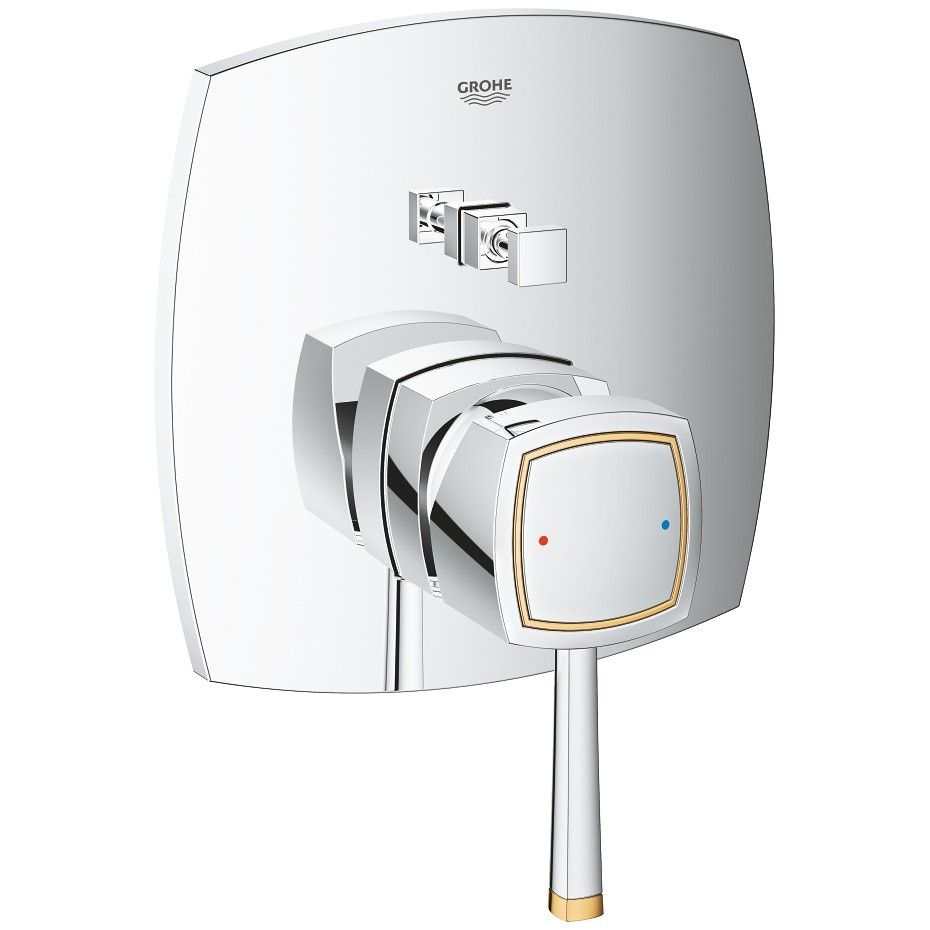 Grohe Grandera Baterie cada dus monocomanda incastrata, crom/auriu [1]