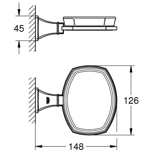 Grohe Grandera Savoniera cu suport crom/auriu [2]