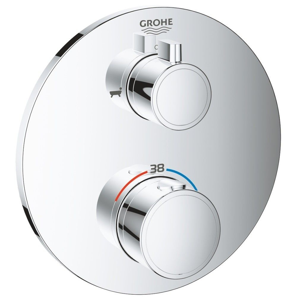 Grohe Grohtherm Baterie cada dus cu termostat, 2 iesiri, rotunda, crom [1]
