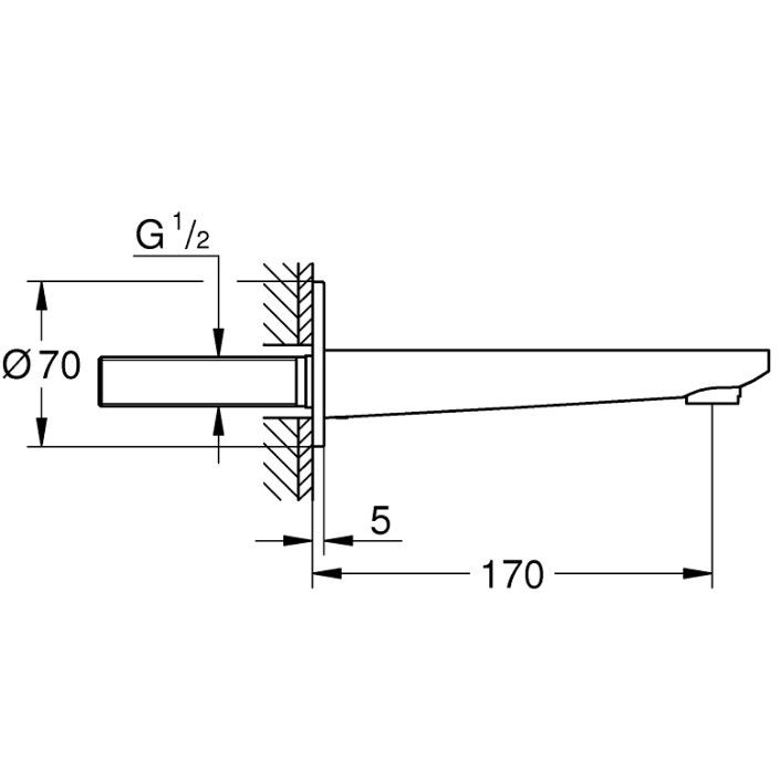 Grohe Lineare Pipa cada, crom [2]