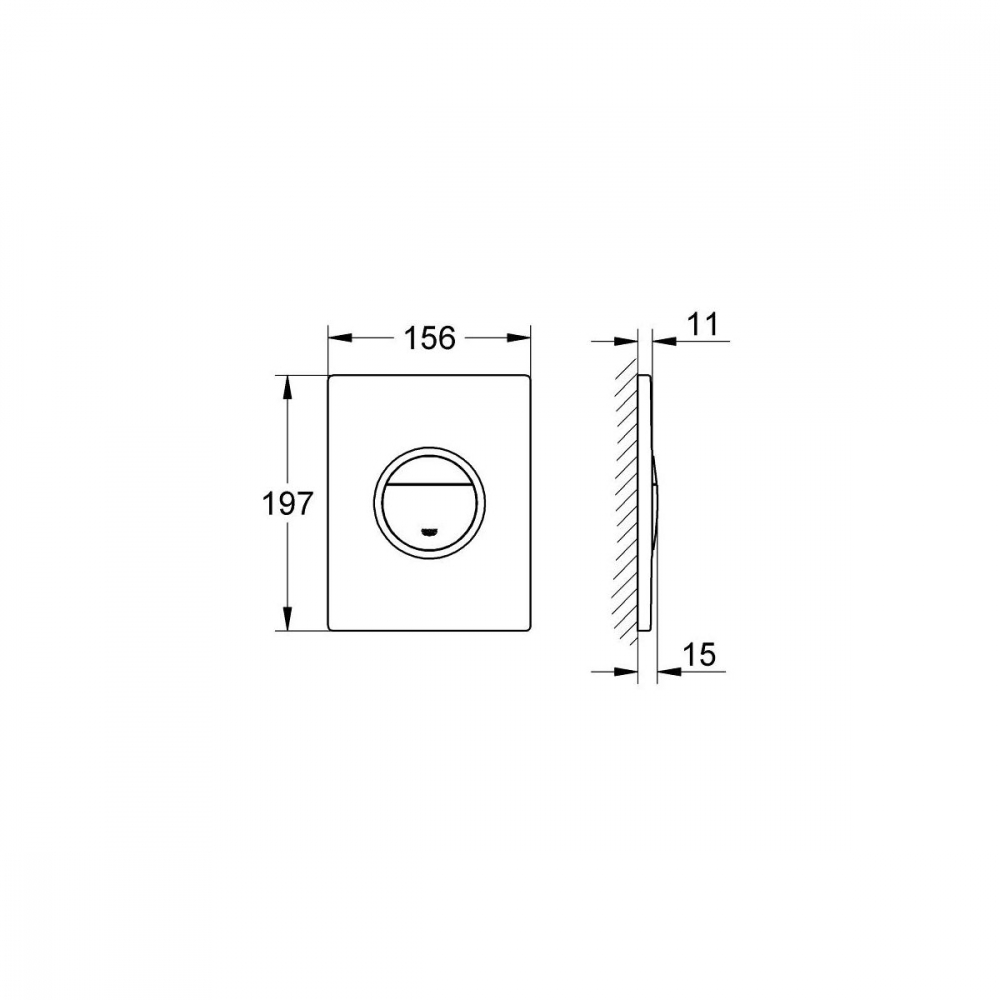 Grohe Nova buton de spălare pentru WC StarLight Chrome 38809000 [2]