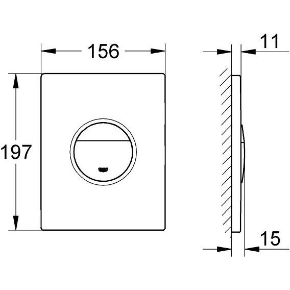 Grohe Nova Cosmopolitan Clapeta de actionare WC, alb lucios [3]