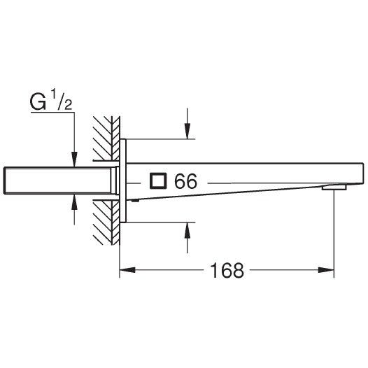 Grohe Plus Pipa cada, crom [2]