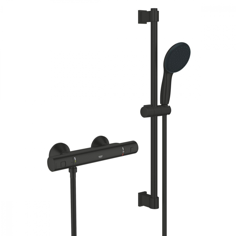Grohe Precision Start set de duș perete cu termostat negru 345972431 [1]