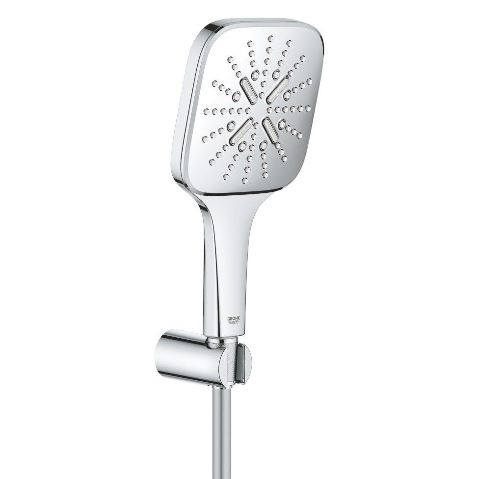 Grohe Rainshower Eco SmartActive 130 Cube Set dus cu suport fix, crom [1]