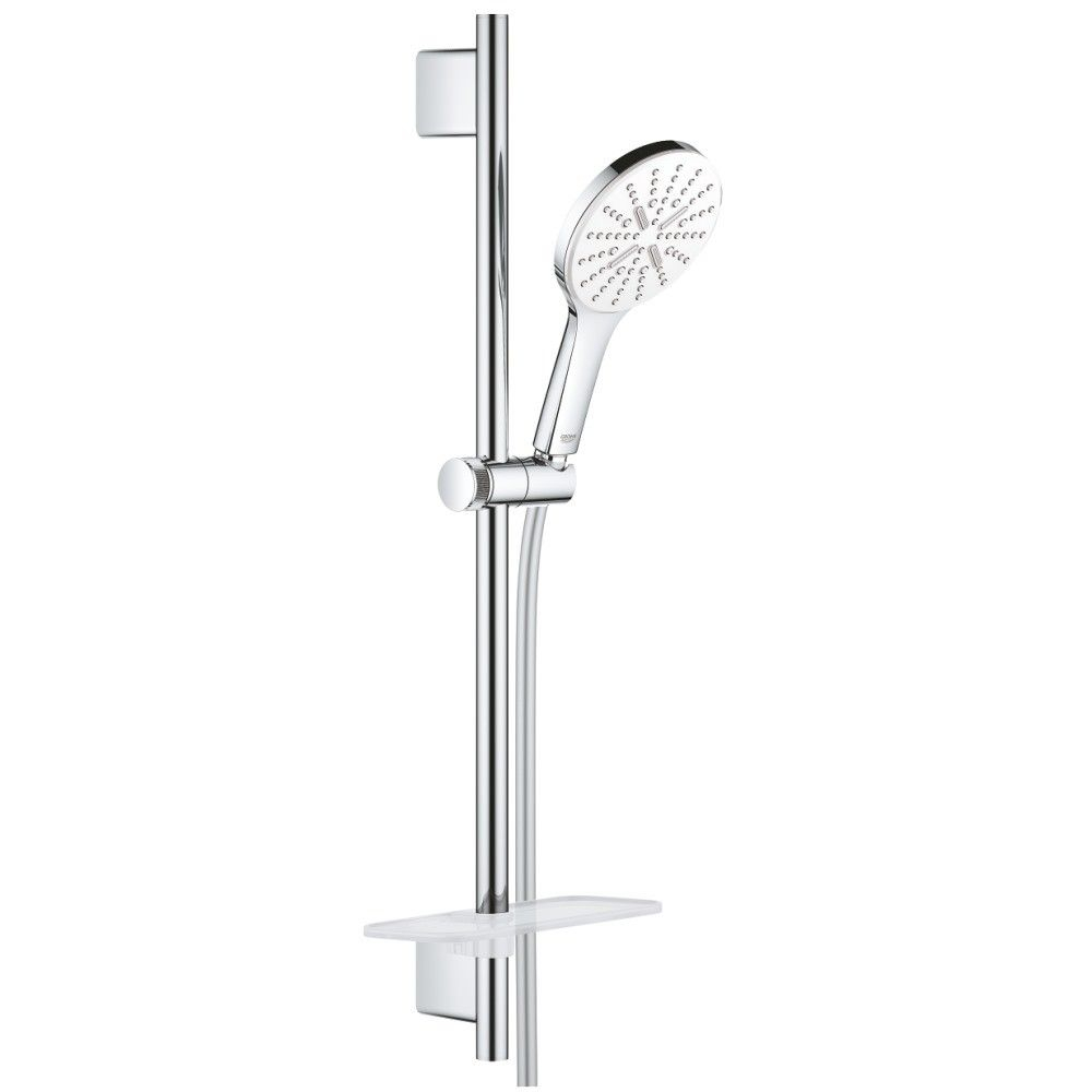 Grohe Rainshower Eco SmartActive 130 Set dus cu bara 60 cm si savoniera, crom/alb (moon white) [1]