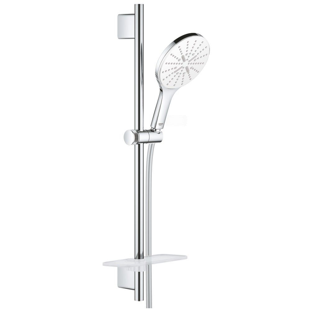 Grohe Rainshower Eco SmartActive 150 Set dus cu bara 60 cm si savoniera, crom/alb (moon white) [1]