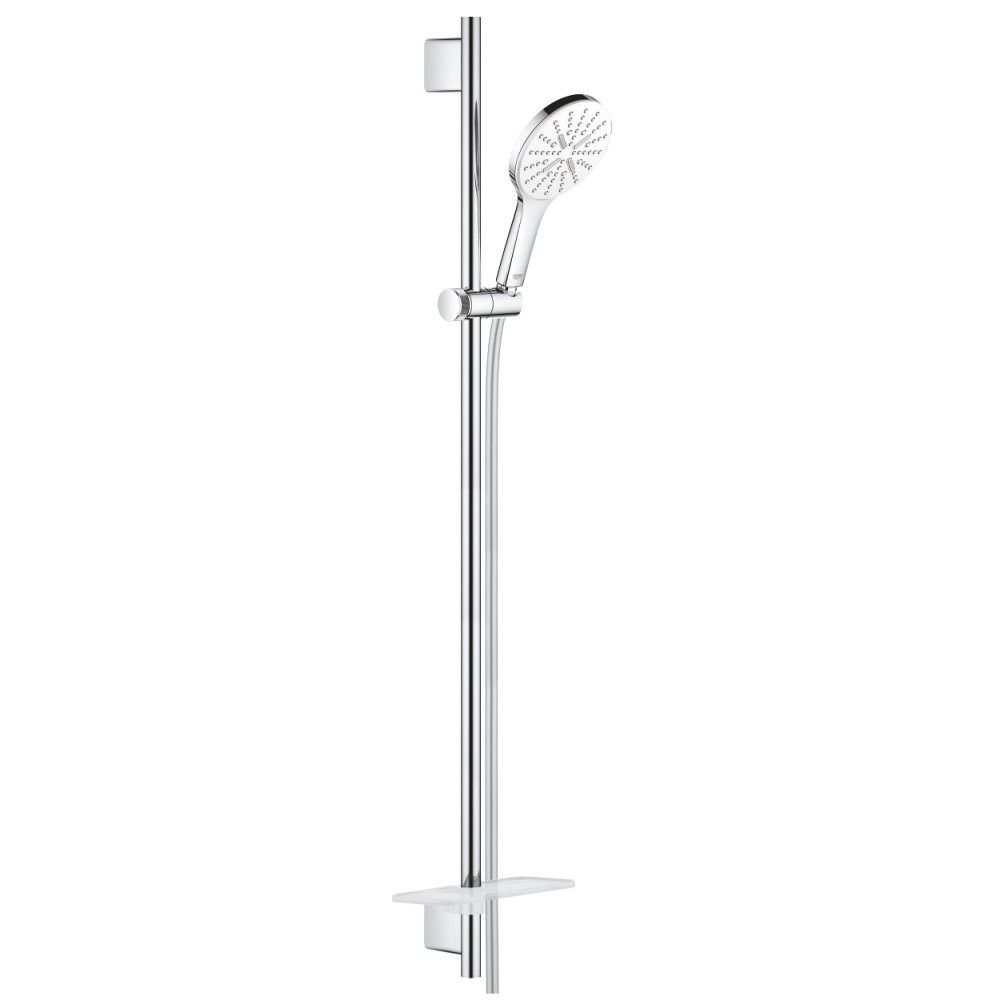 Grohe Rainshower SmartActive 130 Set dus cu bara 90 cm si savoniera, crom/alb (moon white) [1]