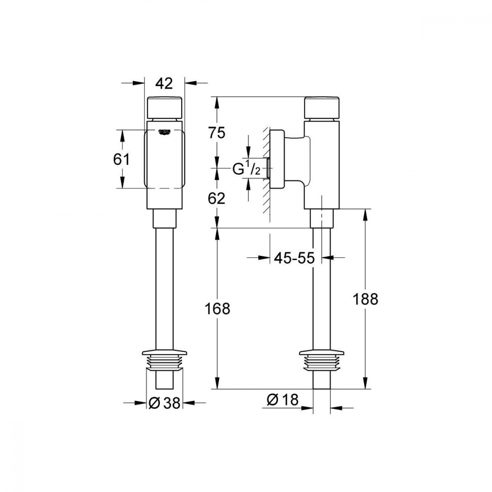 Grohe Rondo supapă de perete StarLight Chrome 37339000 [2]