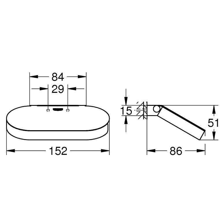 Grohe Selection Suport hartie igienica cu aparatoare, antracit (hard graphite) [2]