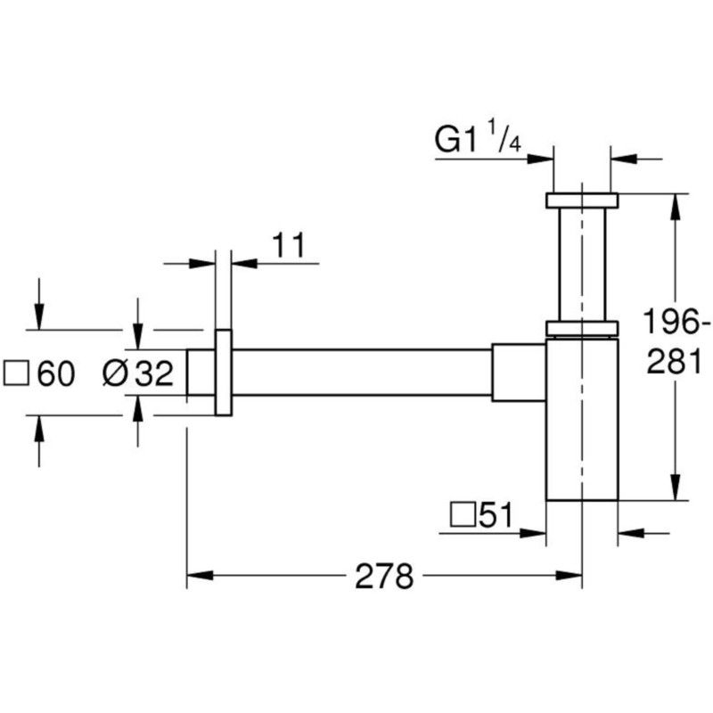 Grohe Sifon estetic lavoar, crom [2]