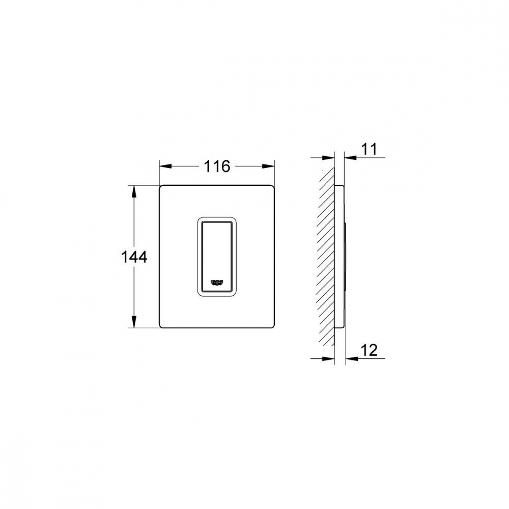 Grohe Skate buton de spălare pentru pisoar SuperSteel 38784SD0 [2]