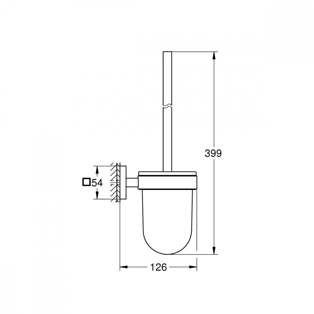 Grohe Start Cube perie de toaletă lipit negru 409772430 [2]