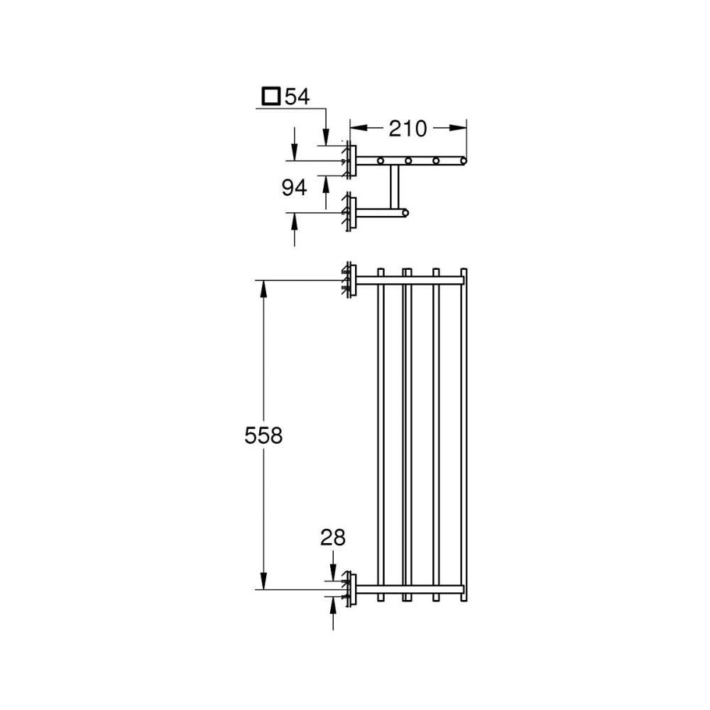 Grohe Start Cube raft 60 cm crom 41099000 [2]