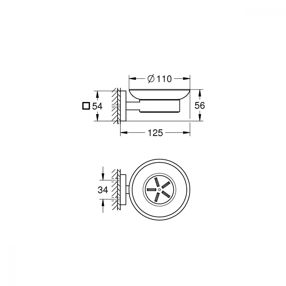 Grohe Start Cube săpunieră perete crom 41096000 [2]