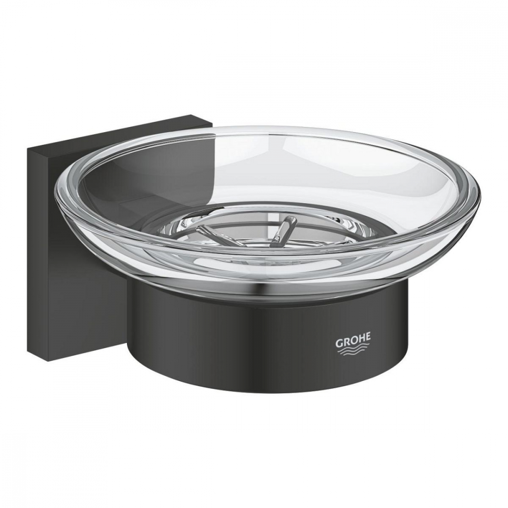 Grohe Start Cube săpunieră perete negru-transparent 410962430 [1]