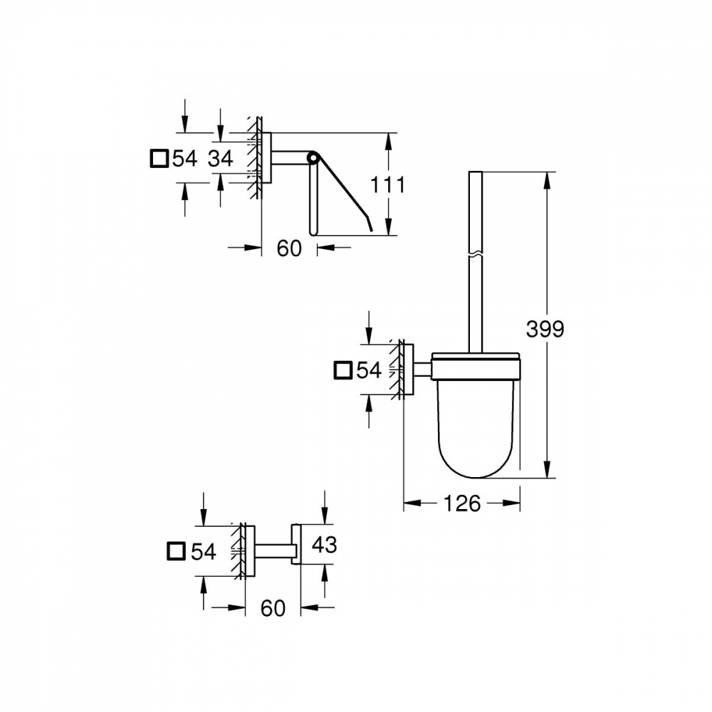 Grohe Start Cube set de accesorii 3 în 1 negru 411232430 [2]