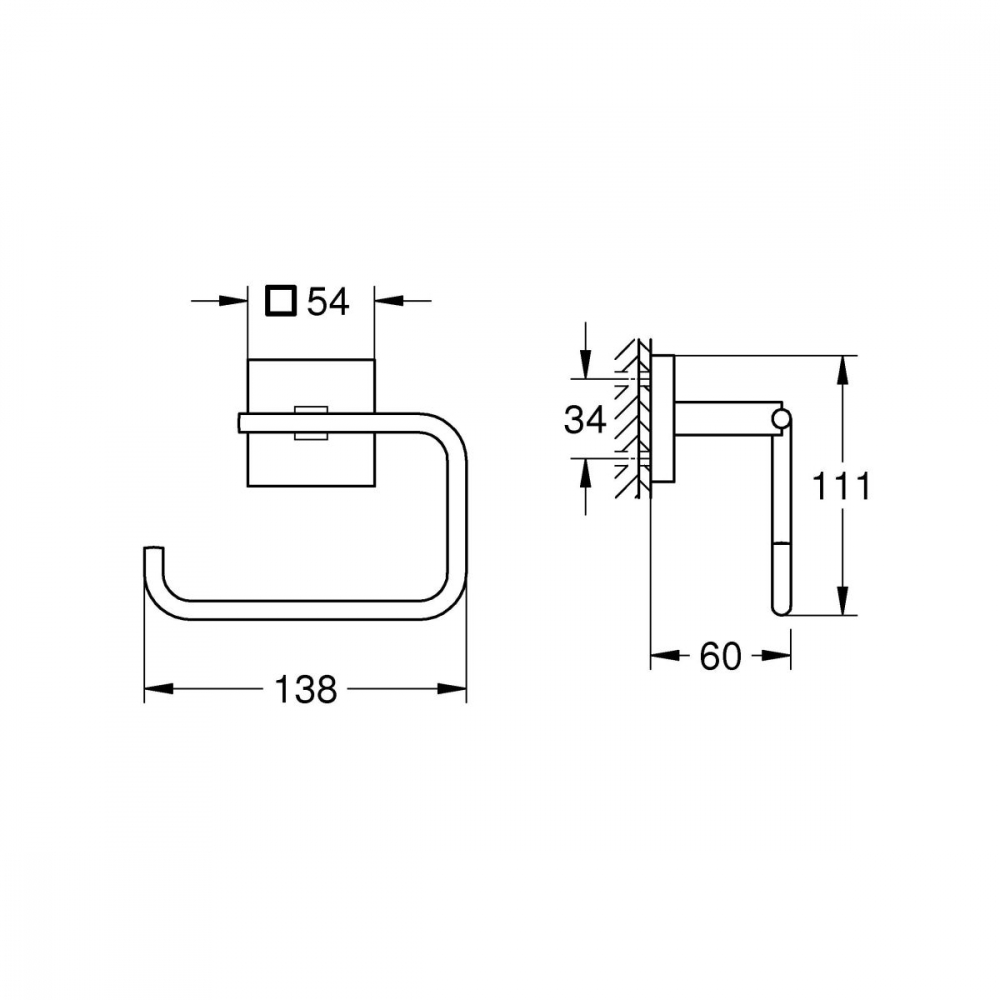 Grohe Start Cube suport pentru hârtie igienică negru 409782430 [2]