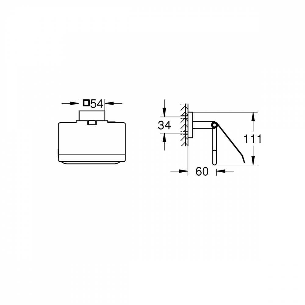 Grohe Start Cube suport pentru hârtie igienică negru 411022430 [2]