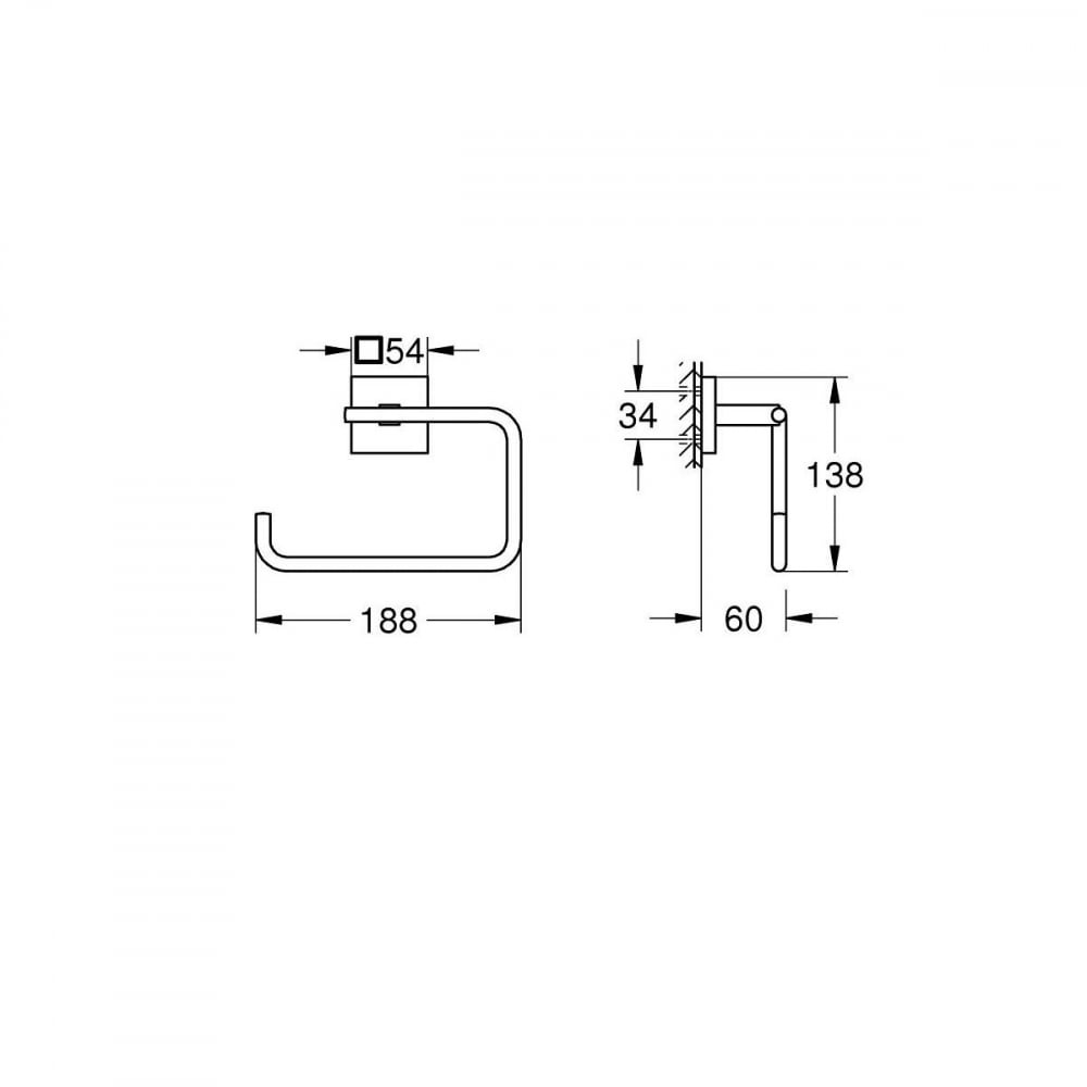Grohe Start Cube suport prosop crom 40975000 [2]