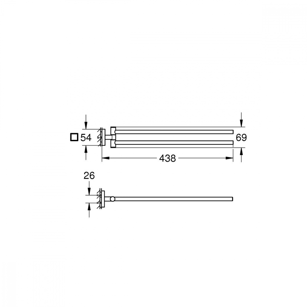 Grohe Start Cube suport prosop crom 40976000 [2]