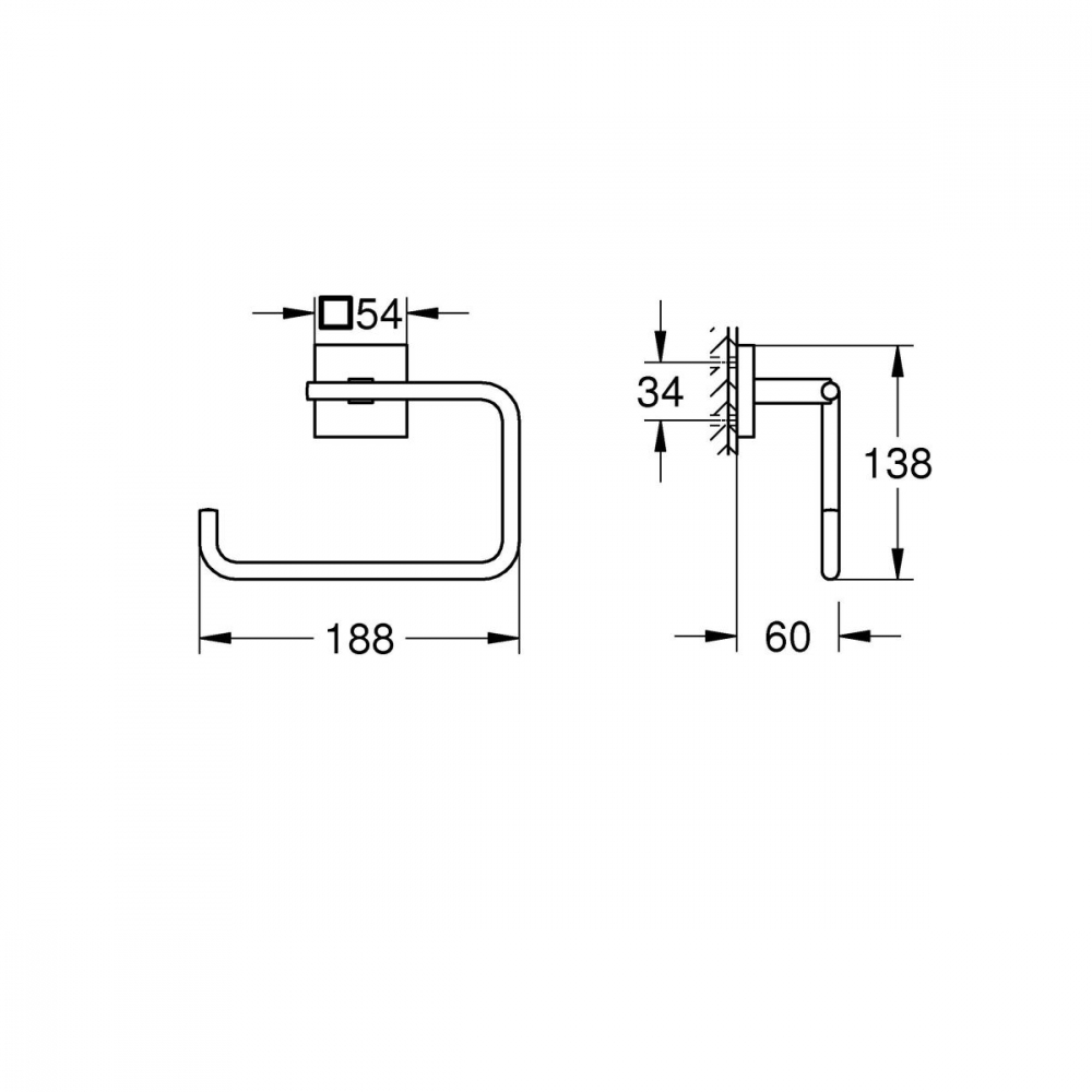 Grohe Start Cube suport prosop negru 409752430 [2]