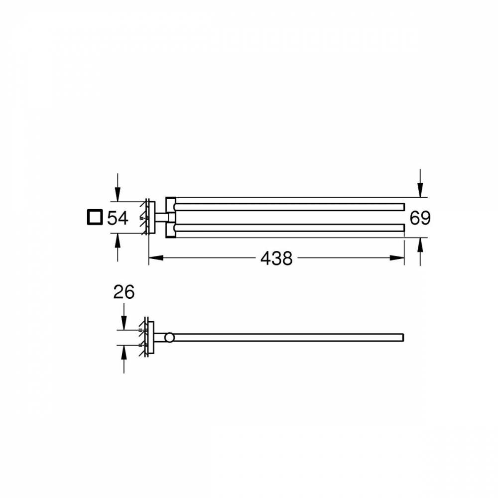 Grohe Start Cube suport prosop negru 409762430 [2]