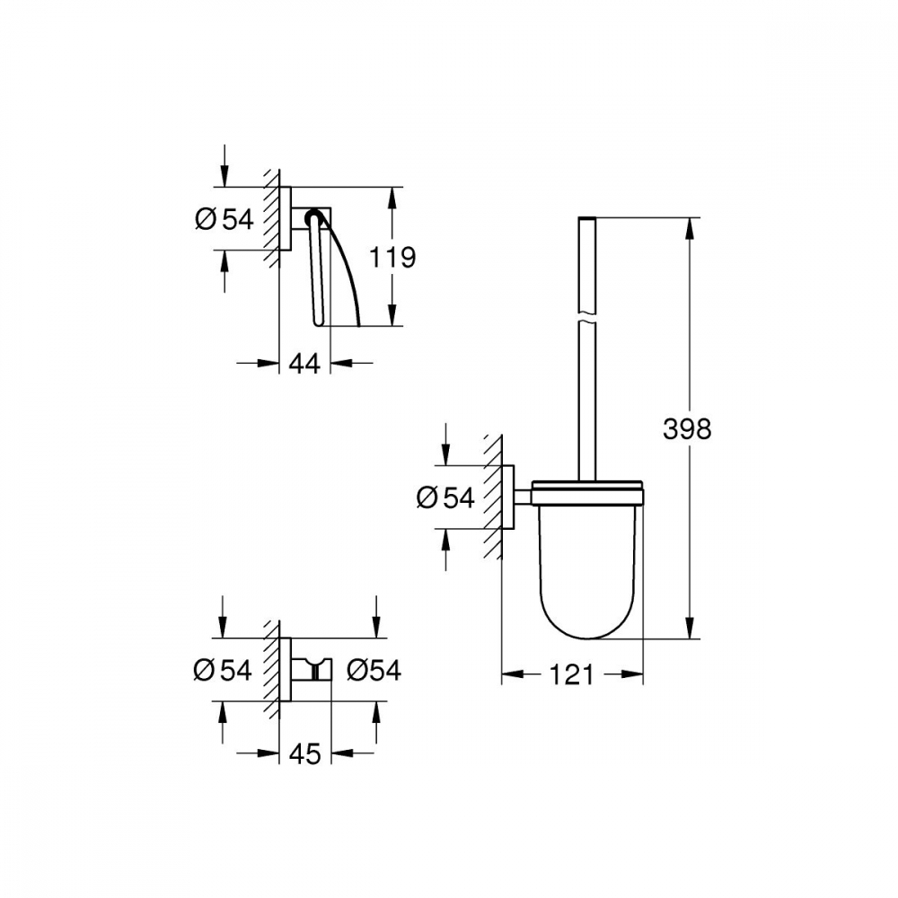 Grohe Start set de accesorii 3 în 1 crom 41204000 [2]