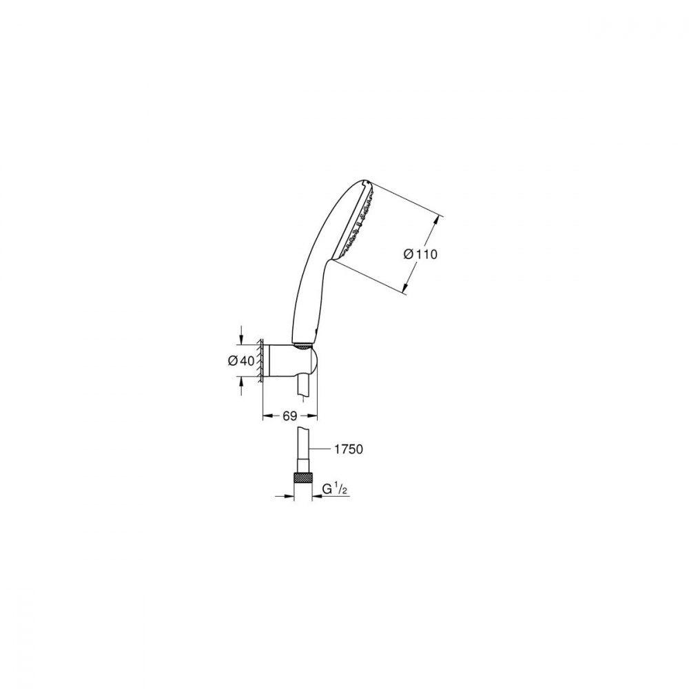 Grohe Start set de duș perete crom 27950001 [2]