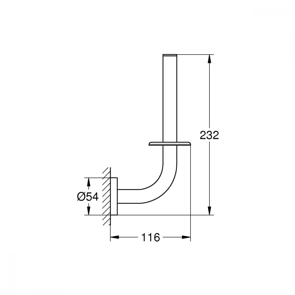 Grohe Start suport pentru hârtie igienică negru 411862430 [2]