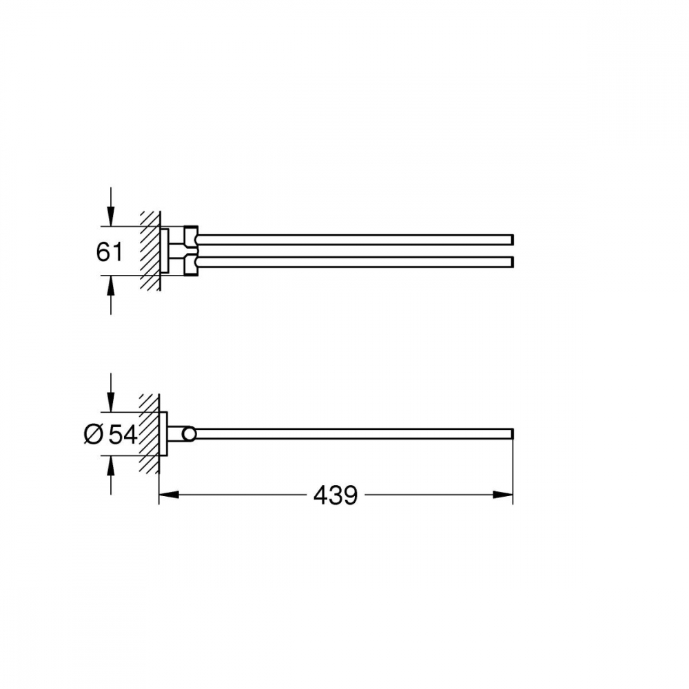 Grohe Start suport prosop negru 411832430 [2]