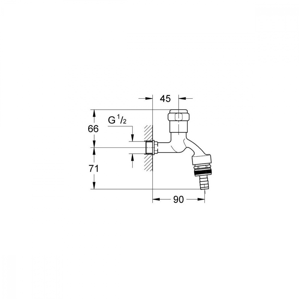 Grohe supapă de perete StarLight Chrome 41154000 [2]