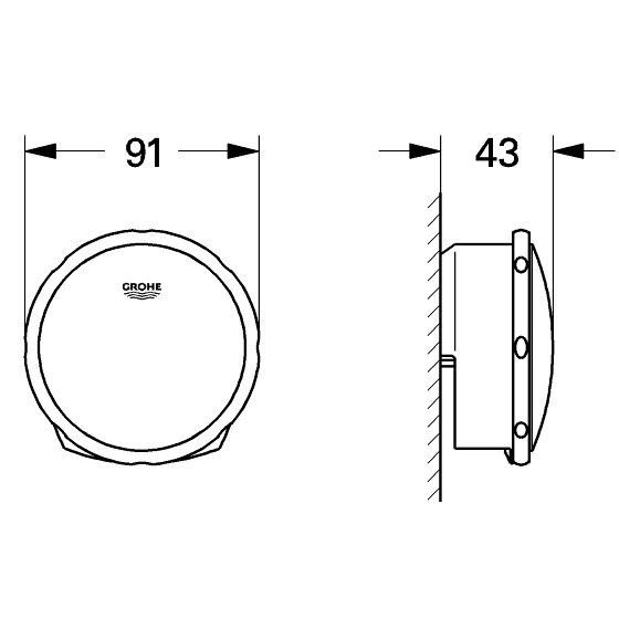Grohe Talentofill Set final pentru sifon cada cu alimentare prin preaplin, crom [2]