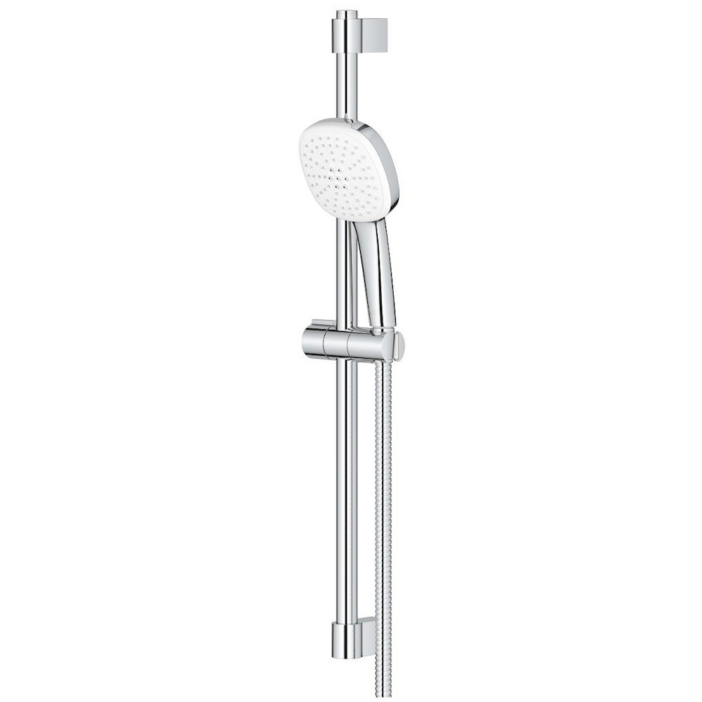 Grohe Tempesta Cube 110 Set dus cu bara 60 cm cu furtun metalic, 2 jeturi [3]