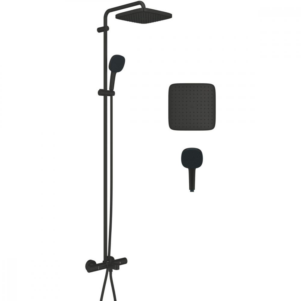 Grohe Vitalio Comfort set cadă și duș perete cu termostat da negru 269842431 [5]