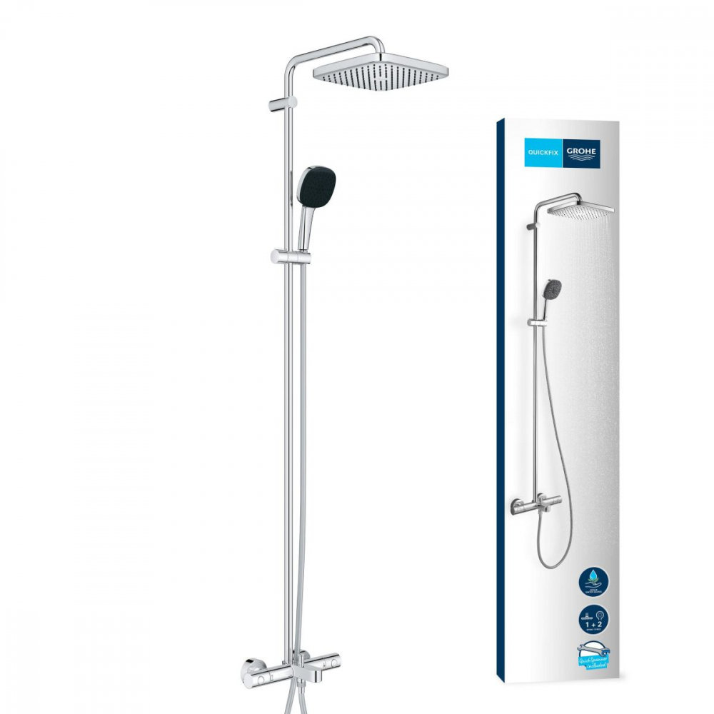 Grohe Vitalio Comfort set cadă și duș perete cu termostat da StarLight Chrome 26984001 [5]