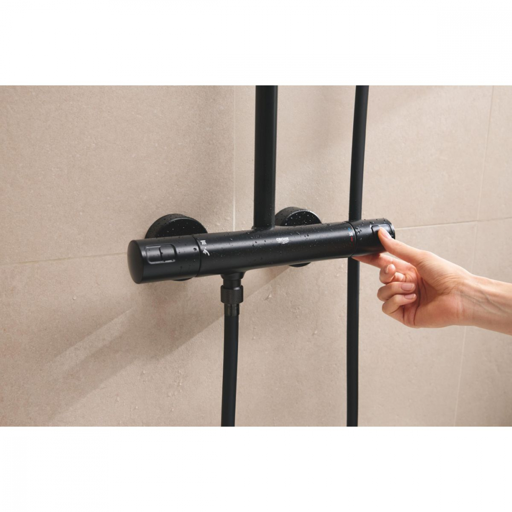 Grohe Vitalio Comfort set de duș perete cu termostat da negru 266962431 [4]