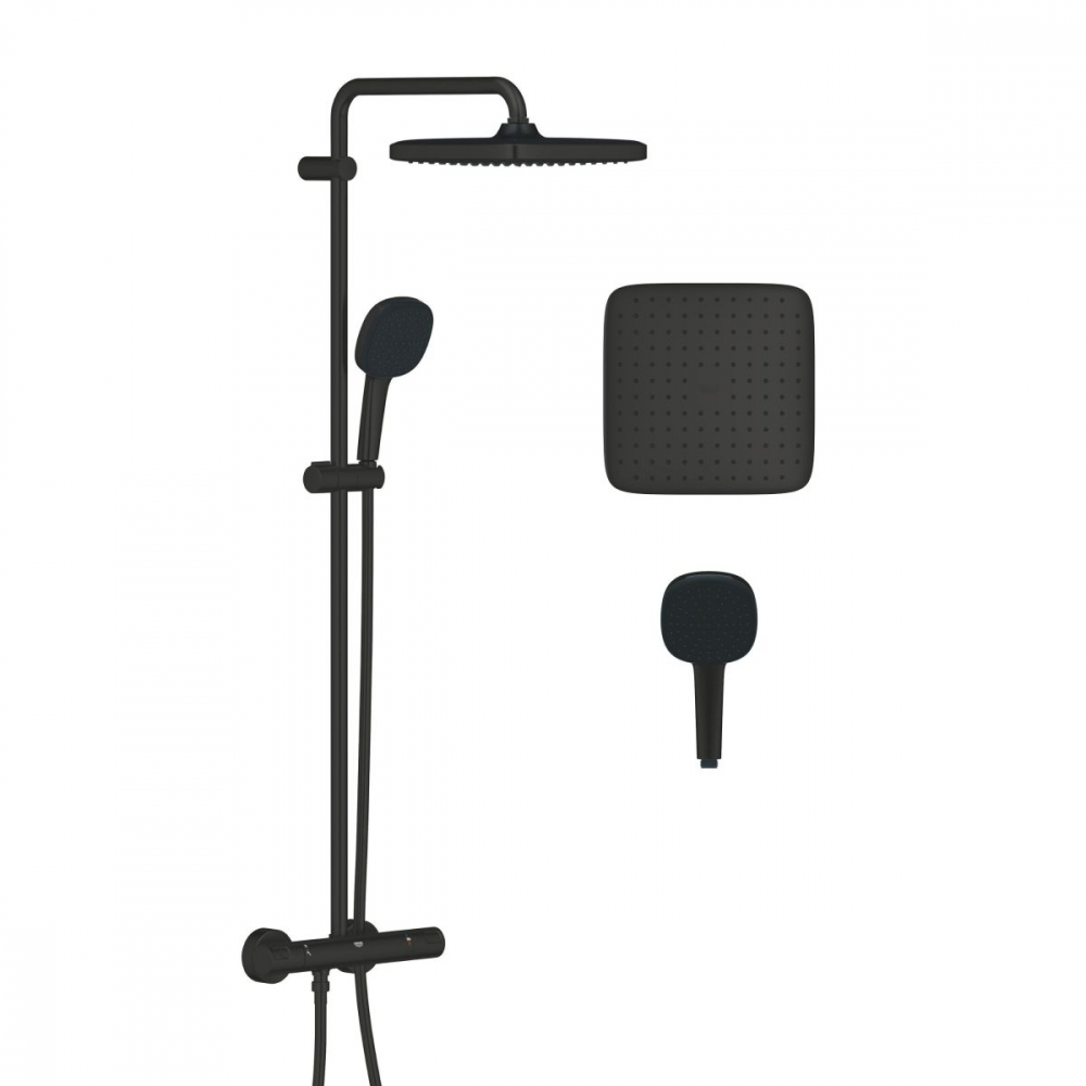 Grohe Vitalio Comfort set de duș perete cu termostat da negru 266962431 [3]