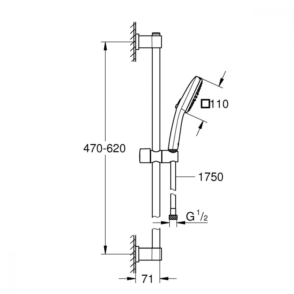 Grohe Vitalio Comfort set de duș perete StarLight Chrome 26398001 [2]