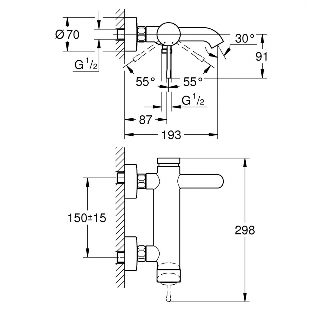 Grohe Vitalio Flex Silver furtun de duș 125 cm crom 22112000 [2]