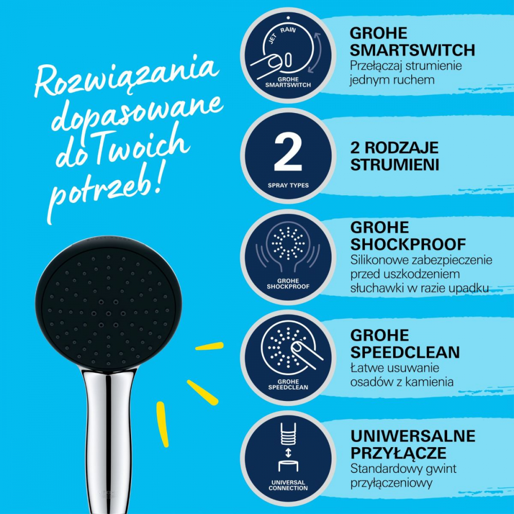Grohe Vitalio Start duș de mână crom 26947001 [10]
