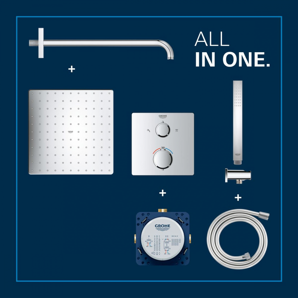 Grohe Vitalio Start set de duș ascuns cu termostat da crom 34881000 [5]