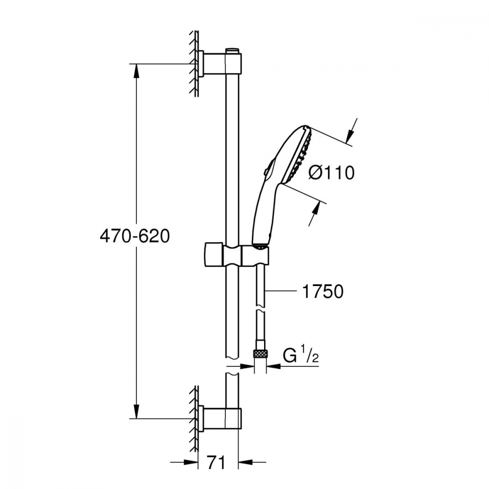 Grohe Vitalio Start set de duș perete crom 26951001 [2]