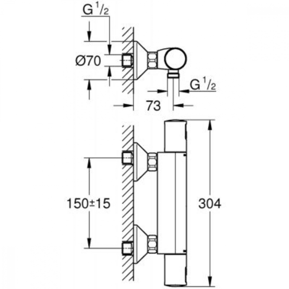 Grohe Vitalio Start set de duș perete negru 279482431 [2]