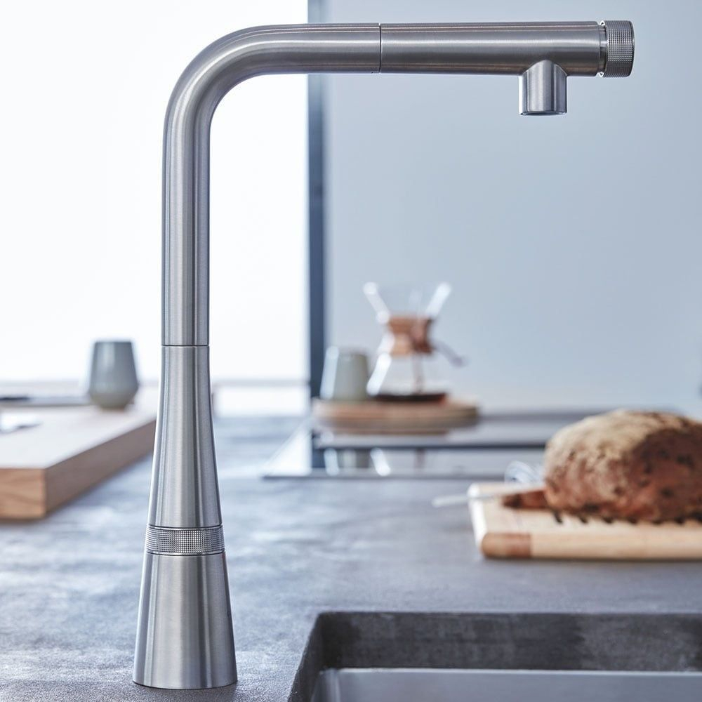 Grohe Zedra Baterie chiuveta bucatarie cu dus extractibil si buton SmartControl, crom [2]