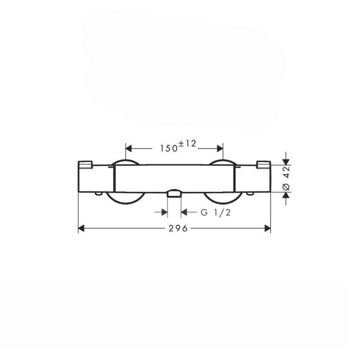 Hansgrohe, Ecostat 1001 CL, baterie dus termostata, crom [2]