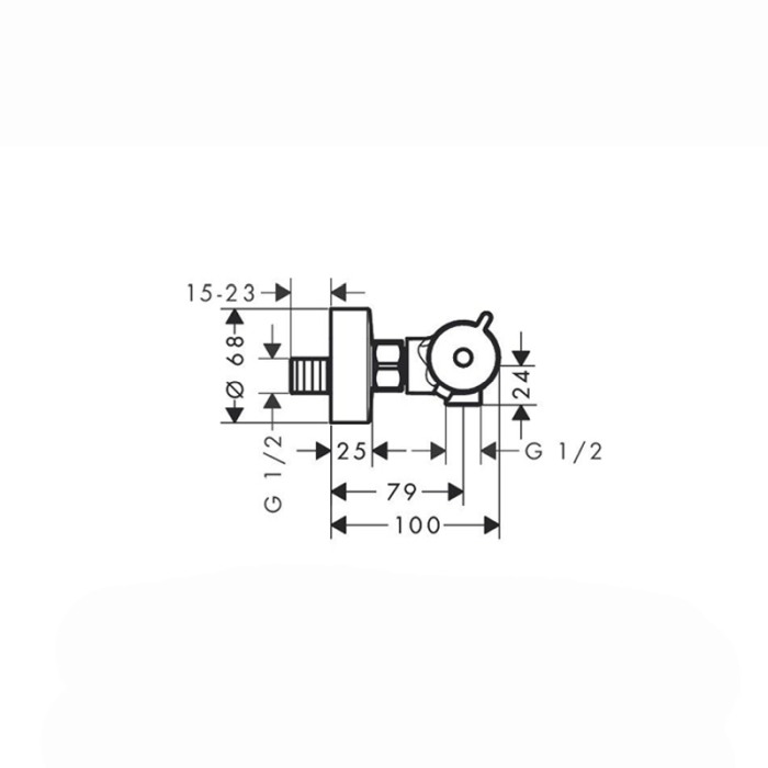 Hansgrohe, Ecostat 1001 CL, baterie dus termostata, crom [3]